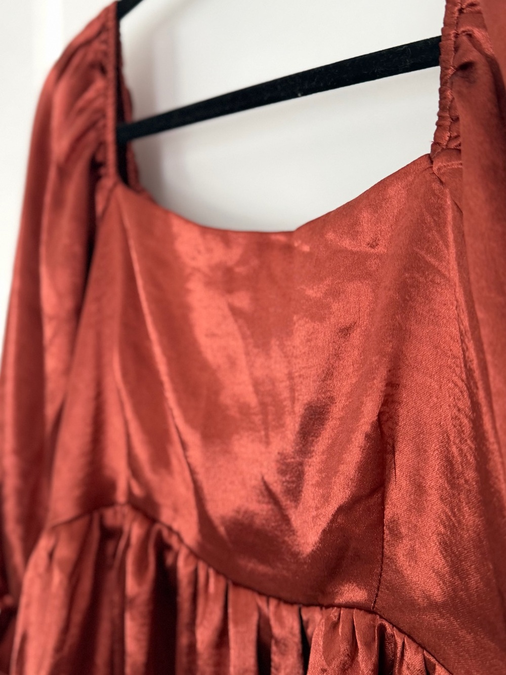 Pinkblush Maternity Pregnancy dress Fall Baby Shower satin size Small stretchy - Picture 10 of 14
